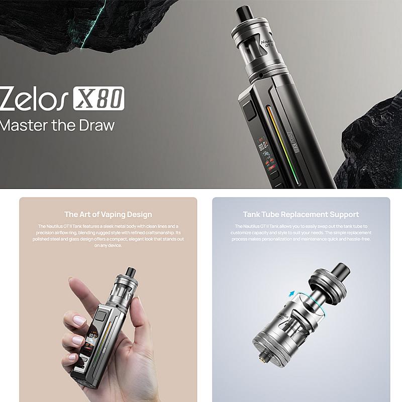 Kit Zelos X80 - Aspire - Full Black Kit Zelos X80 - Aspire - Full Black