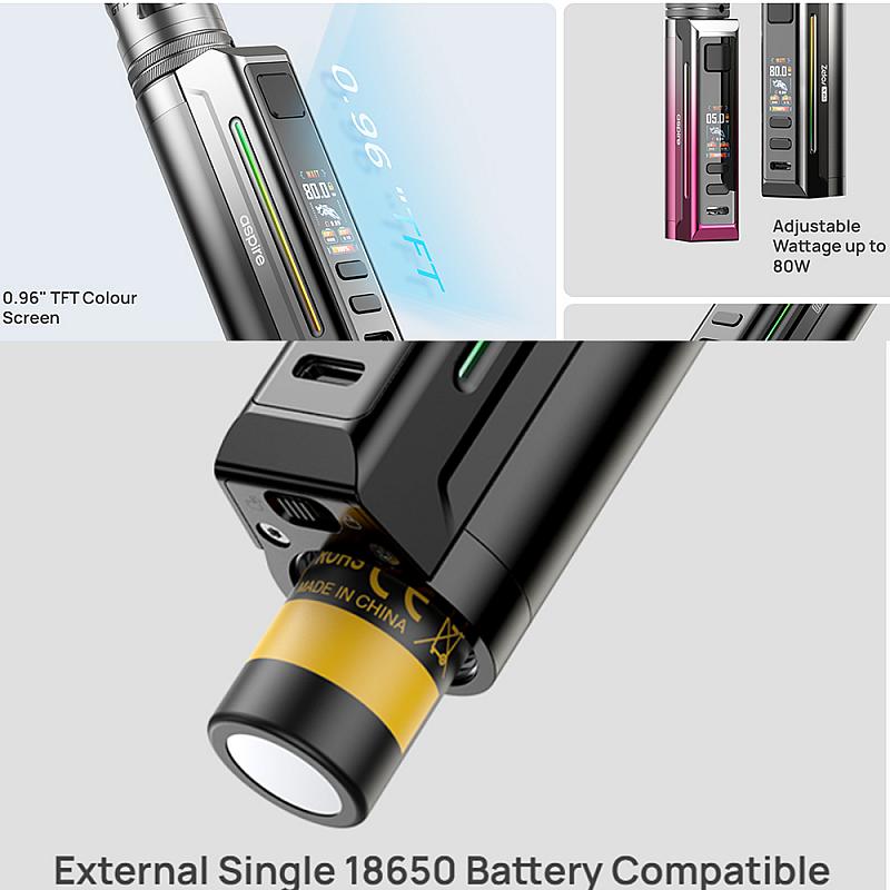 Kit Zelos X80 - Aspire - Full Black Kit Zelos X80 - Aspire - Full Black