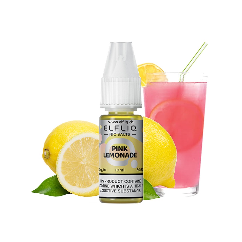 Lemonade ElfLiq Nicotine ELFLIQ By Elfbar - Liquido Nic Salts 10ml PINK  LEMONADE 20 Australia Vape E-liquid Net